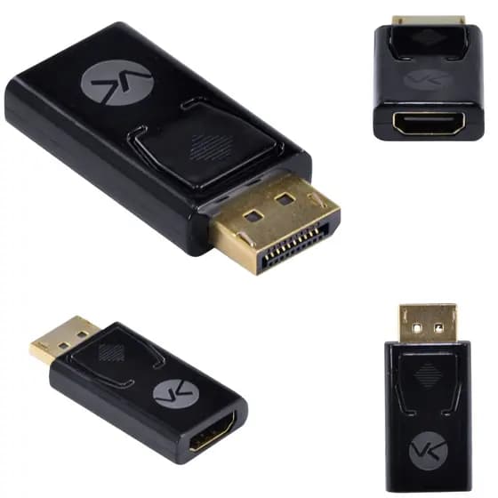 Adaptador Cabo Displayport Macho X Cabo Hdmi Femea 1080p Vinik V1.1 Dourado