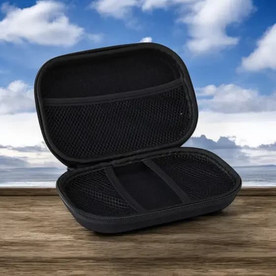 Bag estojo de nylon portátil para guardar fone de ouvido carregador cabos acessórios