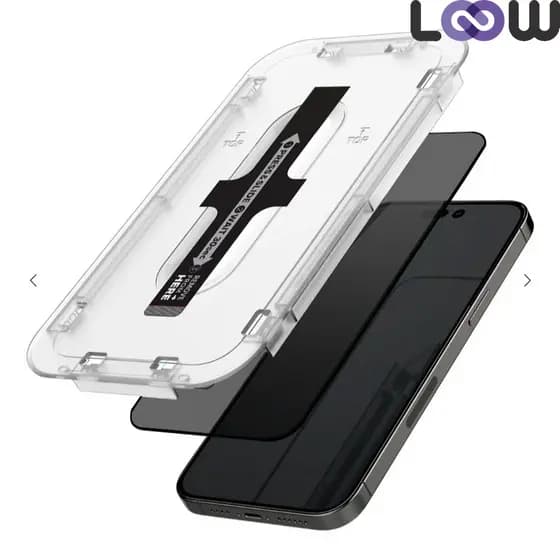 Película 3d Privacidade + Aplicador Para iPhone 16 16 Pro 16 Pro max