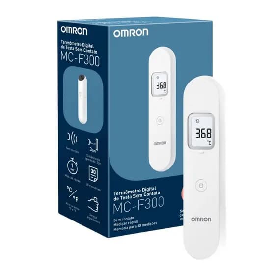 Termômetro Digital De Testa Omron Mc-f300 Sem Contato