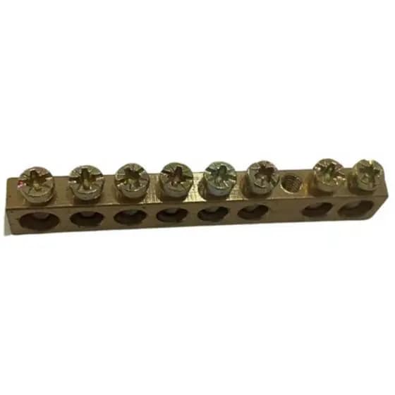 Barramento Para Quadro Disjuntor Neutro Terra 8 Furos Polos