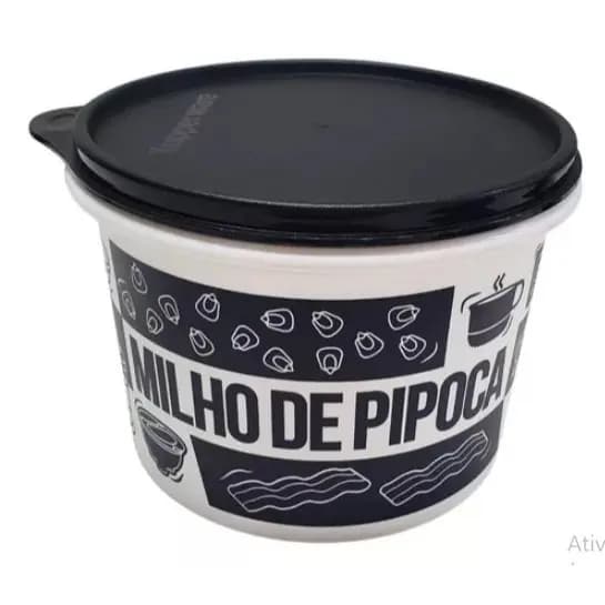 Tupperware milho de pipoca - p&b