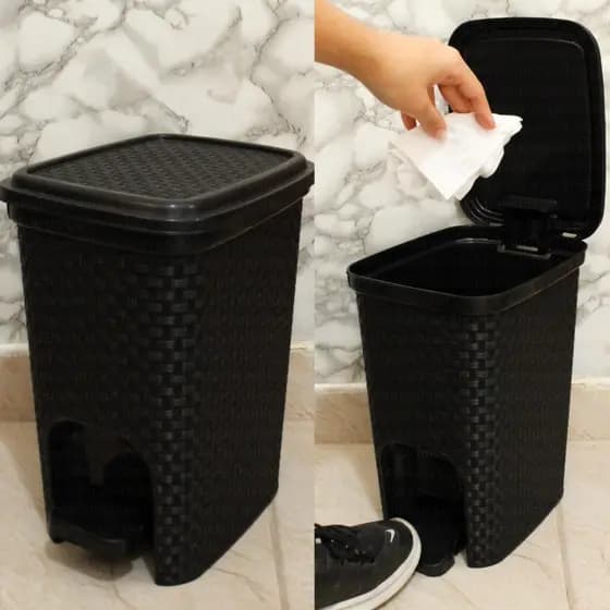 Lixeira Basculante Multiuso 7L + 10 Sacos de Lixo Inclusos Ideal para Cozinha, Escritório e Banheiro