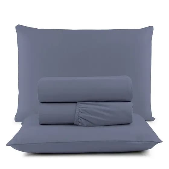 Jogo De Cama Queen 4 Peças - 400 Fios Toque Macio Micropercal