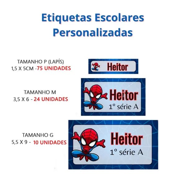 109 Etiquetas Escolar Personalizada / Kit Etiquetas Para Material Escolar Personalizada / Etiquetas Personalizadas