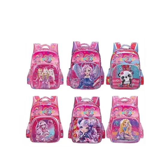 Mochila 9D 14 pol Escolar Saco Conjunto Mochila Infantil Feminina Bonito Dos Desenhos Animados Do Bebê Meninas Escolar