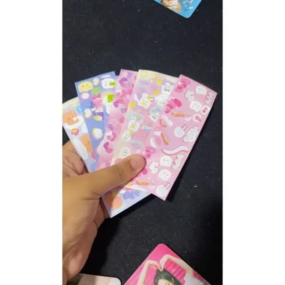 MINIATURAS Kit com 10 Cartelas de Adesivos bem pequenos fofo Kawaii cartoon – Envio Aleatório