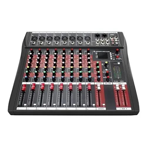 Mesa De Som Bluetooth Usb Mixer Mp3 Digital 8 Canais Le711