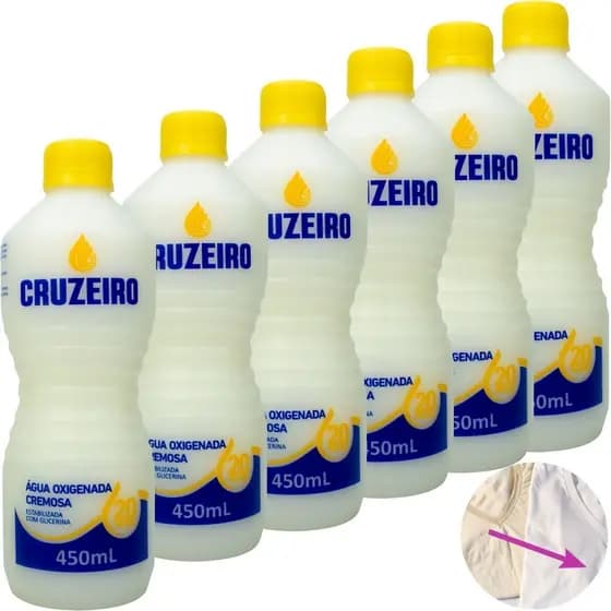 Kit 6un Água Oxigenada Cruzeiro Descoloração 20v - 450ml