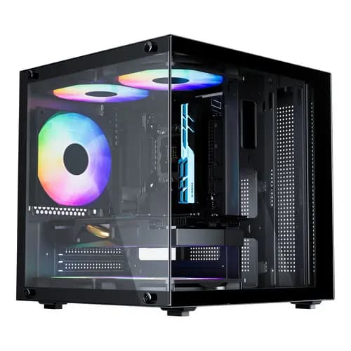 Gabinete Gamer Preto Bluecase Com 5 Fans Bg-066 Life Pro Aquario
