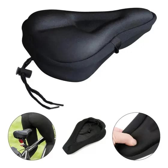 Capa De Banco Selim Bike em Gel Silicone Confortável Respirável Com Ajuste Bicicleta