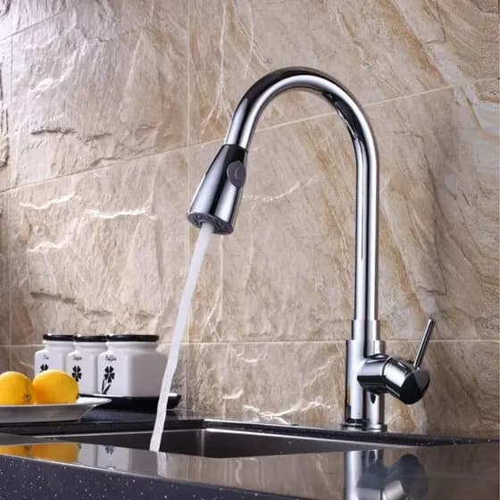 Torneira Prizi Gourmet Monocomando Brilhante Mesa Cor Prateada
