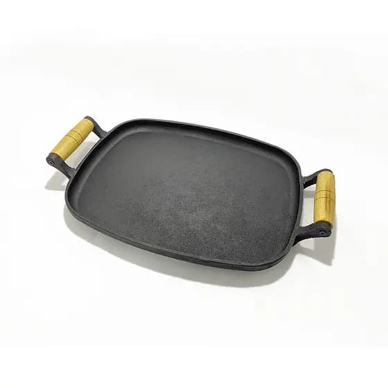 Chapa Bifeteira de Ferro Porção Petisco Duas Alças 24x37cm
