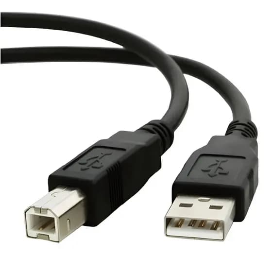 Cabo Usb 2.0 Impressora Multifuncional 1,5m Compatível Hp Laserjet M1132 Canon Epson Brother Preto