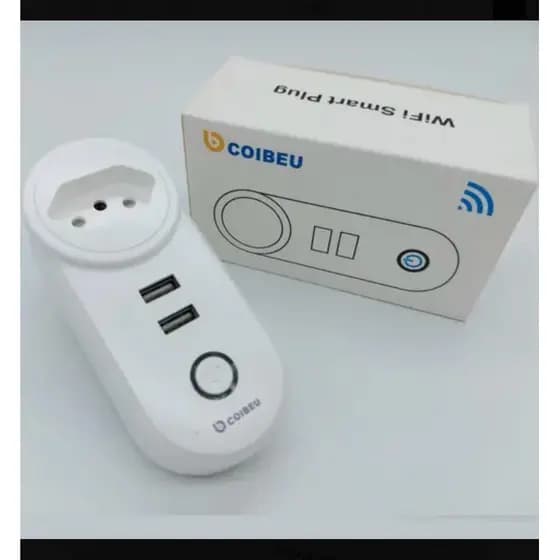 Tomada Inteligente Wifi Smart Plug Para Controle De Aparelho Cor Branco