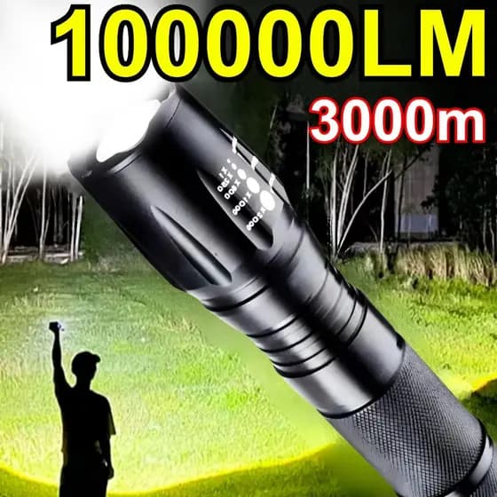 Lanterna Tática T6 /X900 Ultra Potente - Mais Forte do Mercado