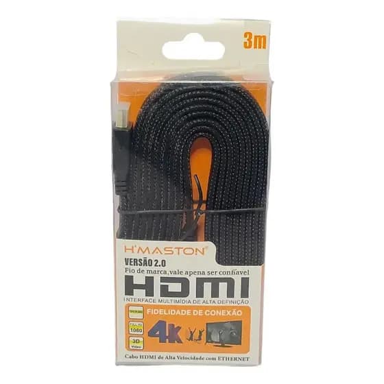 Cabo Hdmi 3 Metros 2.0 4k Full Hd 3d Tv Lcd Ps3 Xbox