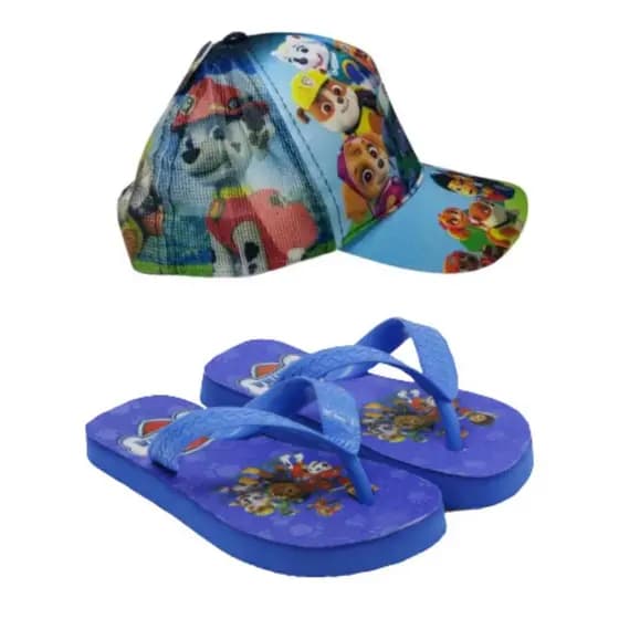 Chinelo Infantil Patrulha Canina.Ou Kit Chinelo Mais Bone Pra Completa O Que Faltava