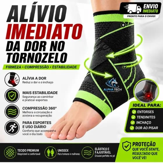 Kit Tornozeleira - Cotoveleira - Joelheira - Munhequeira - Pulso-Protetor De Compressão Tensor Alívio De Dor No Joelho