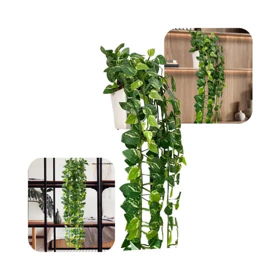Folhagem Pendente Verde Permanente Jiboia Hera Begonia Mini Folhas Planta Artificial
