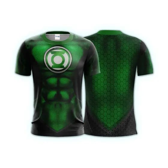 Camiseta Lanterna Verde Green Lantern Traje 3D Dry Fit Sport Sublimação Total