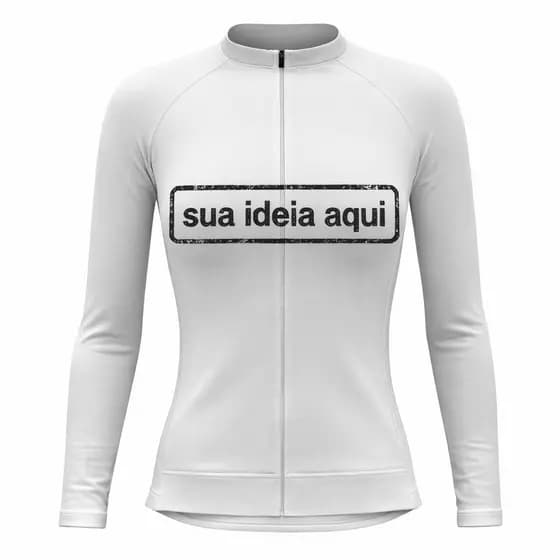 Camiseta Personalizada Bike Manga Longa Ziper Longo Esporte Ciclismo