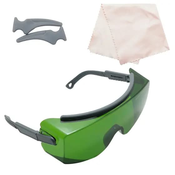 Óculos de Proteção a Laser 190-450nm 800-1700nm OD6+ Verde