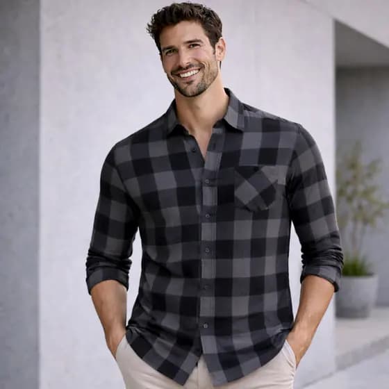 Camisa Xadrez Masculina Manga Longa Flanelada