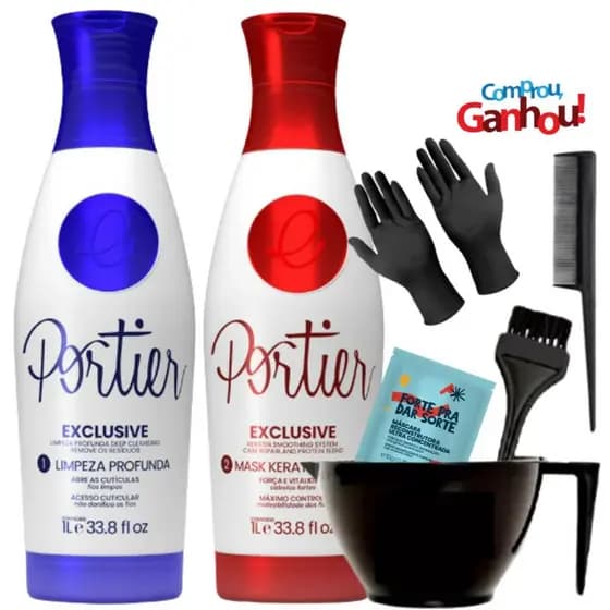 Portier - Kit Exclusive 2x1 Litro + Pente + Kit aplicação e sache