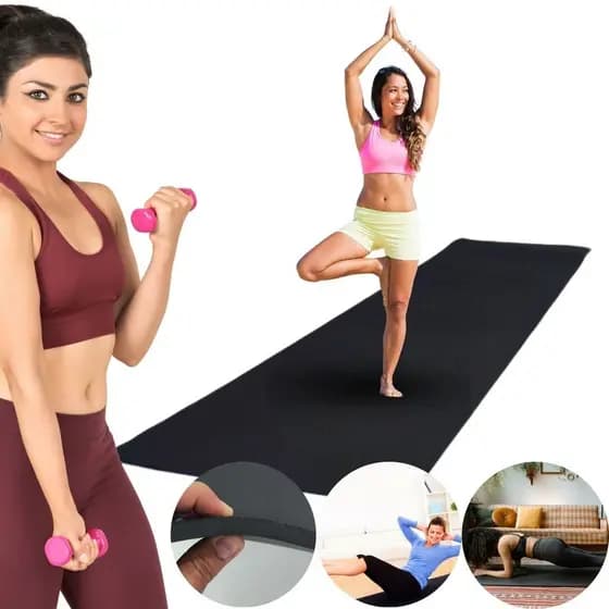 Colchonete de 200x50cm EVA p/ Ioga Exercício Físico Escola Academia Pilates Piso Proteção