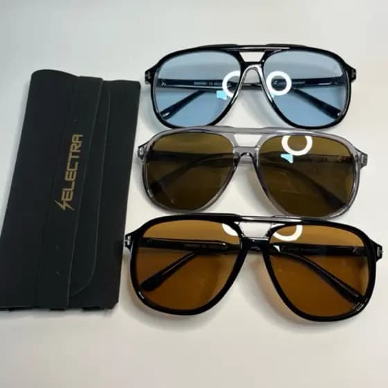Óculos de sol oversized aviador retrô elegante lentes cosméticas UV400 Piloto ELECTRAl