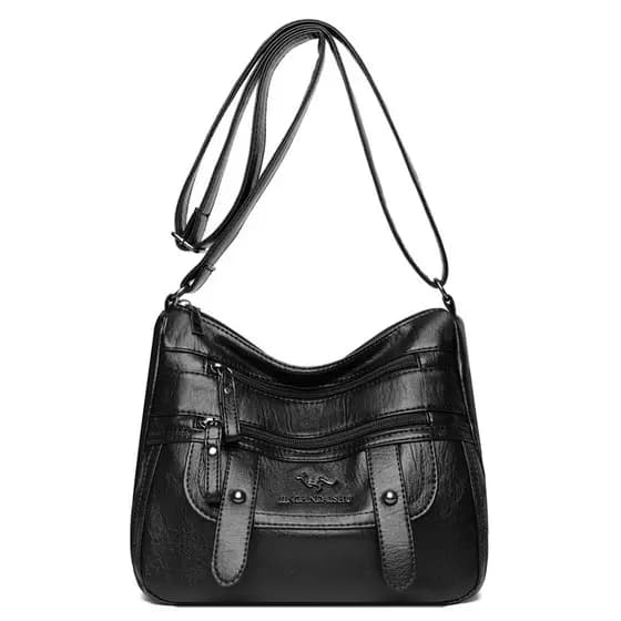 Bolsa De Ombro“canguru 2 ”/Tiracolo/Transversal De Couro Flexível Impermeável Para Mulheres