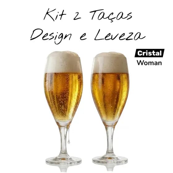 2 Taças de Cerveja Cristal Artesanal Degustação PREMIUM com 2/4/6 unidades