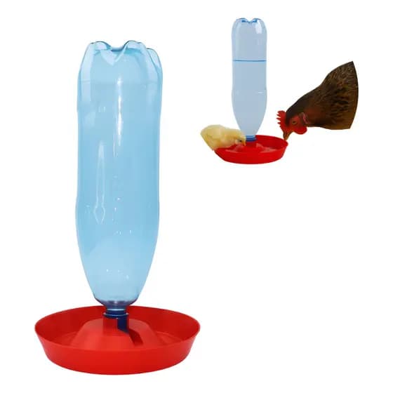 Bebedouro Base Garrafa Pet 2l Para Codornas Frangos Aves