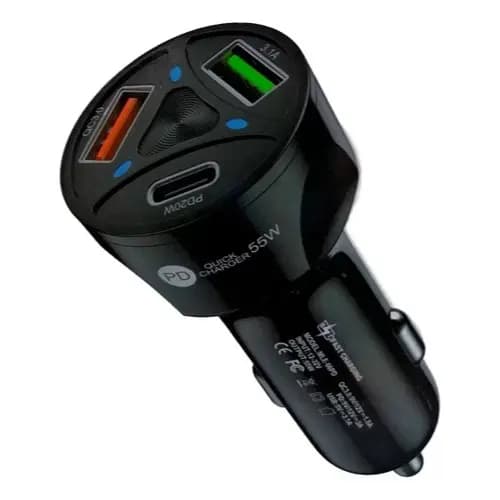 Carregador Veicular 55W Quick Charger 3.0