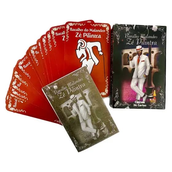Tarot Tarô Baralho Zé Pilintra - Baralho do Malandro Zé Pilintra 36 Cartas E Manual