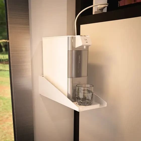 Suporte Bebedouro Filtro Purificador De Água - Frontal - Branco