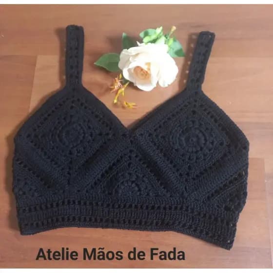 Cropped de croche -blusa de crochet
