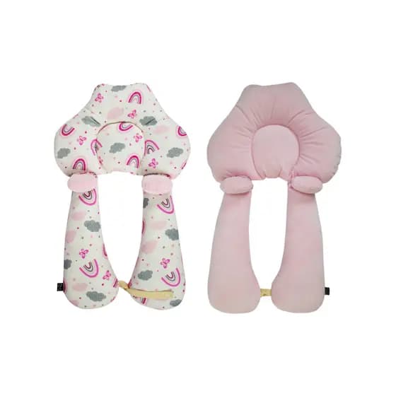 Travesseiro Para Bebê Anatômico Almofada Ninho De Segurança Dormir Calmante 2 em 1 Dupla Face