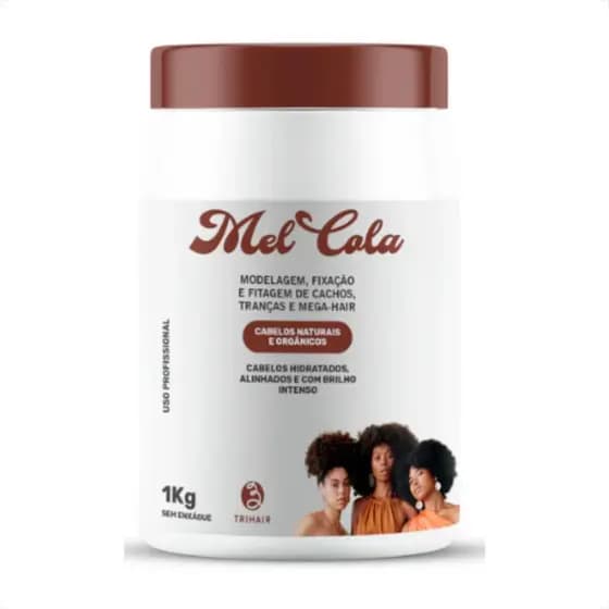 Trihair - Mel cola para Cachos Naturais e Orgânicos - 1kg, Fitagem,Modelador,Finalizador