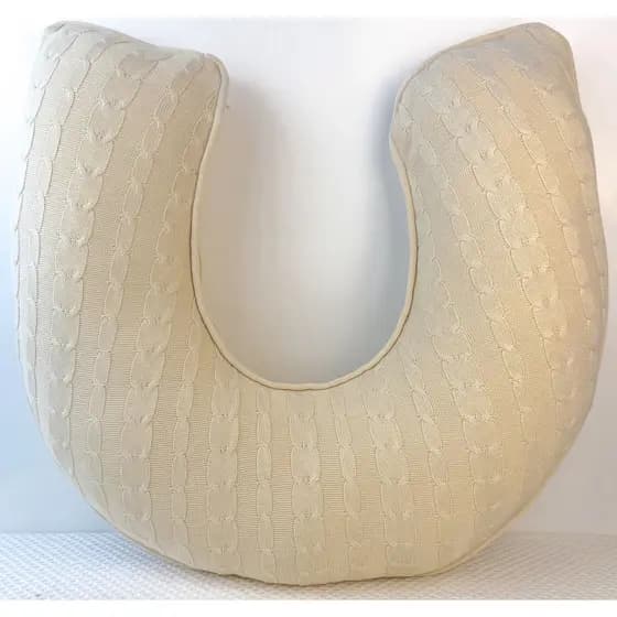 Almofada Para Amamentação De Tricot Trabalhada Luxo