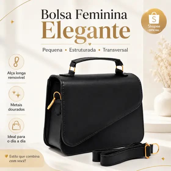 Bolsa Feminina Preta Mini Bag Clutch Super Promoção
