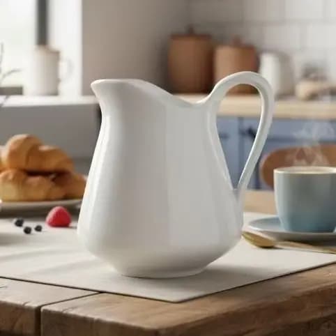 Jarra Leiteira 740ml em Porcelana Fina – Ideal para Servir Café, Chá e Leite com Estilo