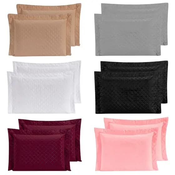 Kit 2 un Porta Travesseiros SOFISTICATA 70x50cm | Matelado Ultrassônico Toque Macio