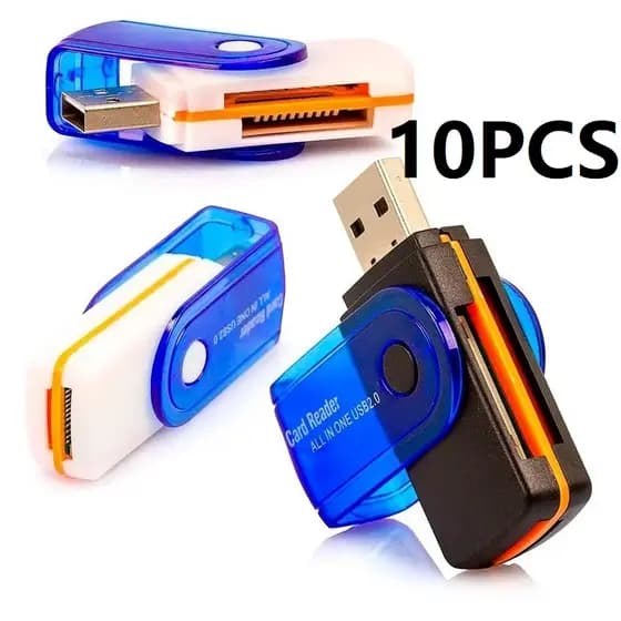 Kit 10 Pen drive Case Para Cartão De Memoria 4 IN 1 Leitor de Cartão de Memória 4 EM 1 Usb 2.0