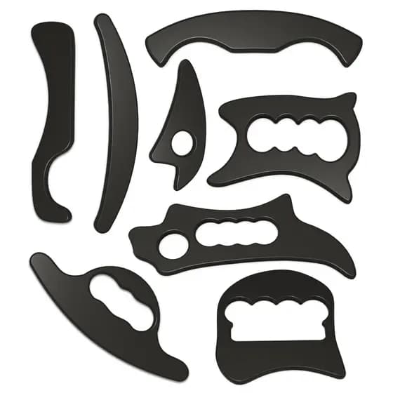 Liberação Miofascial Kit Instrumento Massageador Profissional Para Tratamentos Massagem Muscular Fisioterapia Fitness