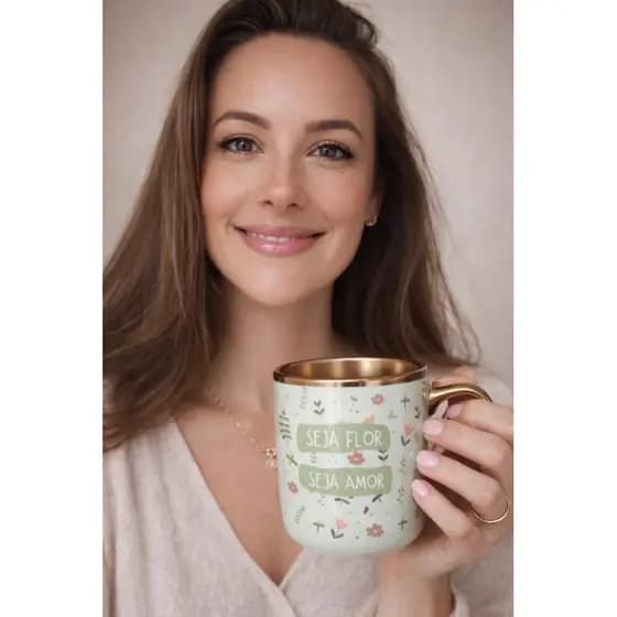 Caneca com borda dourada xícara dourada alça e borda dourada caneca luxo caneca sofisticada
