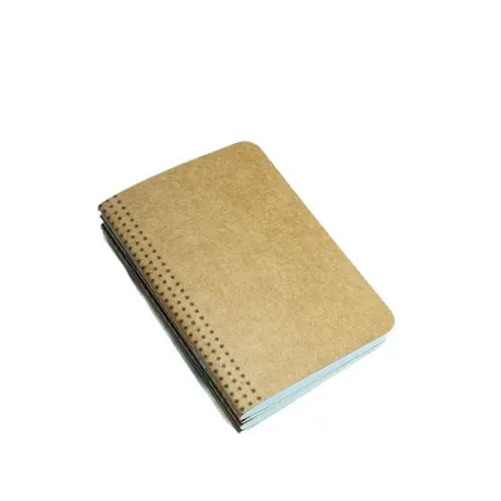 kit 2 Cadernos Kraft | mini | Lisos | Bloco Traveler A6 | Sketchbook Planner