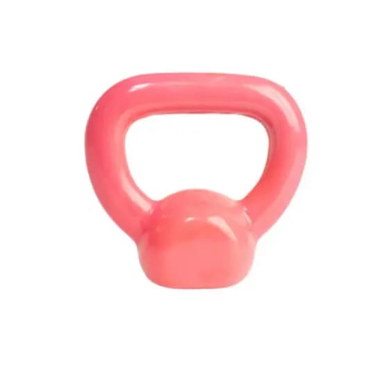 Unidade Kettlebell Rosa Emborrachado 4 Kg Crossfit Academia Em Casa