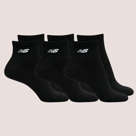 Kit com 3 Pares de Meias New Balance Cano Curto Algodão